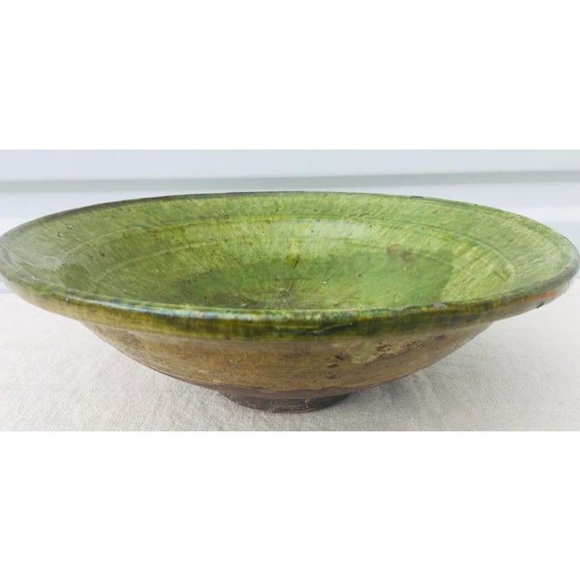 Mid Century Mediterranean Hand Made Pottery Bowl For Sale - Image 10 of 11