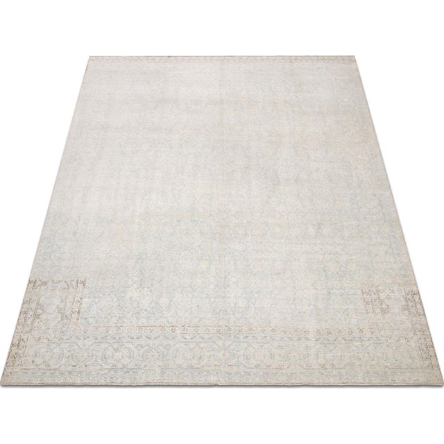 Transitional 1920s Persian Tabriz Rug For Sale - Image 3 of 5