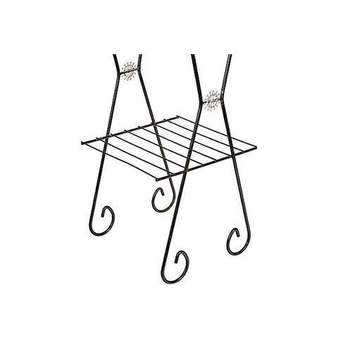 Mid-Century Modern 1960s Black Metal Two Tier Shelf For Sale - Image 3 of 5