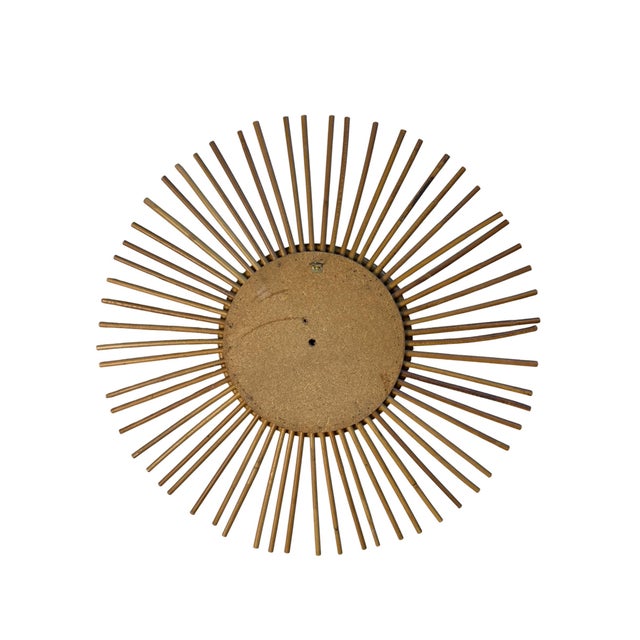 Large Vintage Rattan Mirror, France, 1960s For Sale - Image 3 of 7
