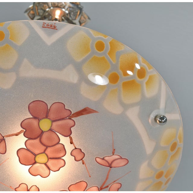 French Art Deco Pendant Light by Eddé Dannhauser 1930 France For Sale - Image 6 of 10