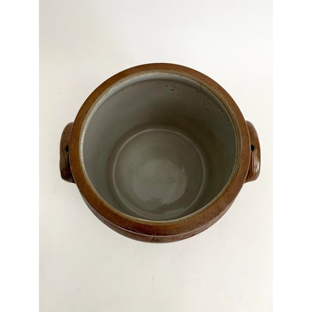 1940s French Renault #4 Brown Luster Confit Pot For Sale - Image 4 of 7