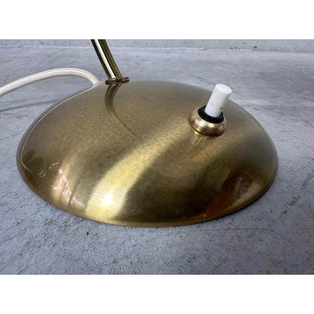 Vintage Brass and Opaline Table Lamp, 1950s For Sale - Image 9 of 10