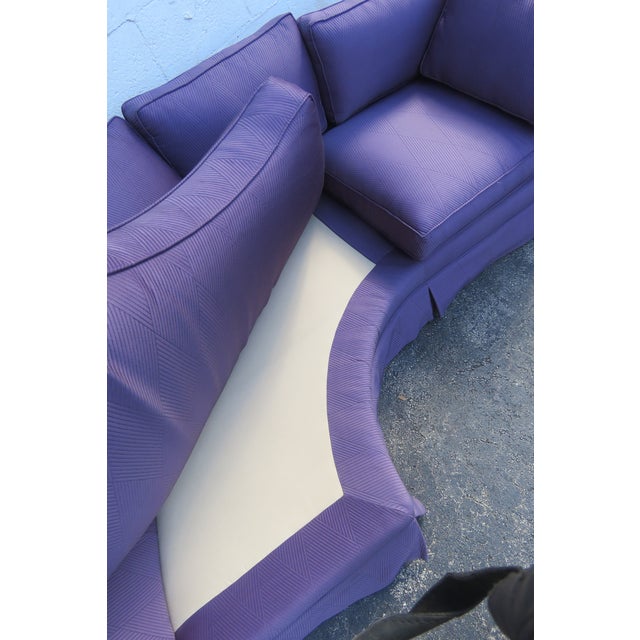 Late 20th Century Vintage Modern Sectional Two Part Long Couch Sofa 5913 For Sale - Image 5 of 12