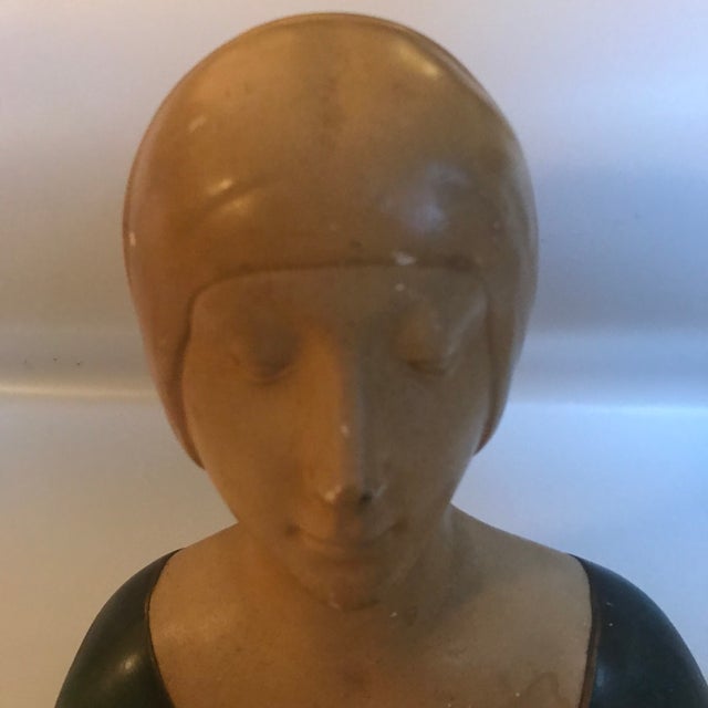 Late 19th Century Vintage Donatello "Unknown Woman" Renaissance Revival Polychrome Plaster For Sale - Image 9 of 12