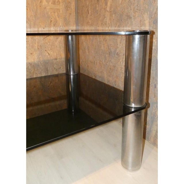 Italian Table in Crystal and Steel by Marco Zanuso for Zanotta, 1960s For Sale - Image 13 of 18