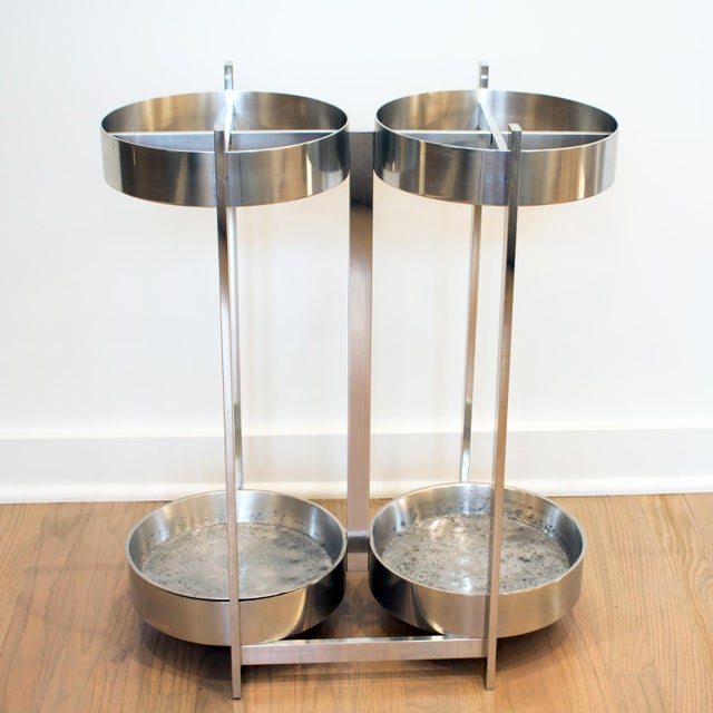 1970s Mid-Century Industrial Aluminum Umbrella Stand Holder For Sale - Image 5 of 8