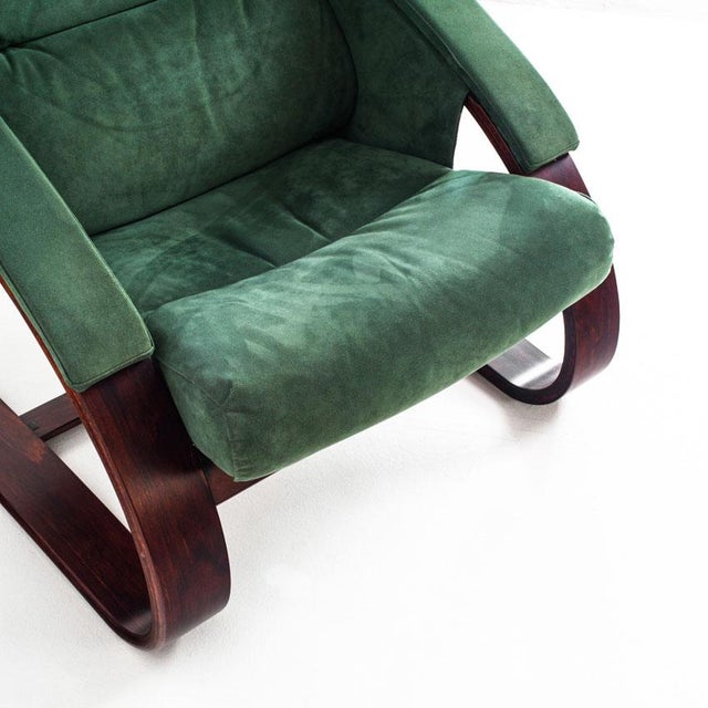 Vintage Armchair in Alcantara by Åke Fribyter for Nelo Möbel, Sweden, 1990s For Sale - Image 6 of 12