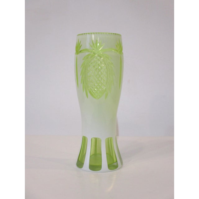 Art Deco Bohemian Pineapple Cut Glass Vase For Sale - Image 10 of 10