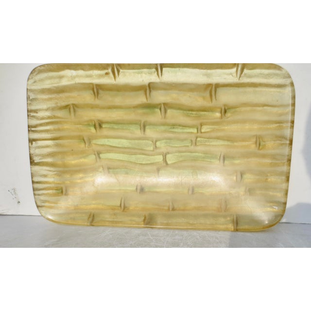 Large Acrylic Amber Tray From Brazil For Sale In New York - Image 6 of 8