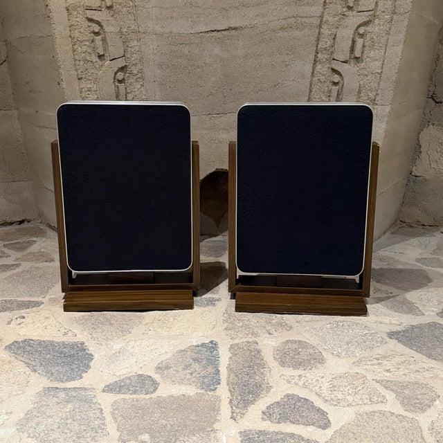 1970s Pair of Bertagni Electroacoustic System (Bes) Geostatic Speakers Mid-Century For Sale - Image 5 of 9