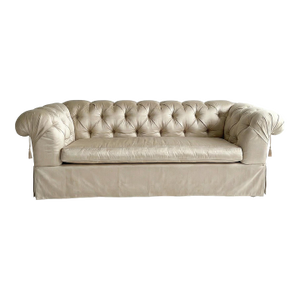 1990s A. Rudin Silk Upholstered Sofa