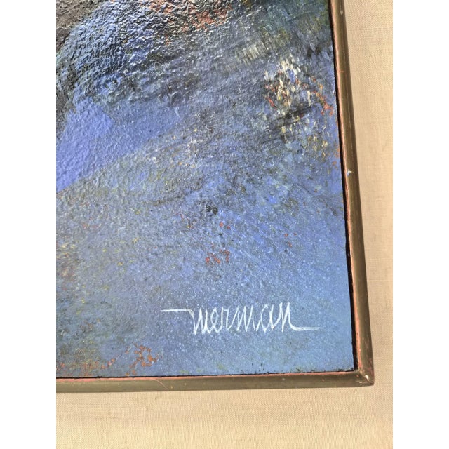 Abstract 1970s Leonardo Nierman Abstact Painting - Signed For Sale - Image 3 of 3