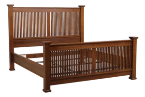 Stickley Mission Oak King Size Spindle Prairie Bed