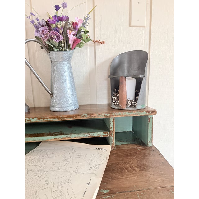 Antique Industrial Pine Desk For Sale - Image 11 of 15