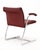 Metal Set of Red Leather and Chrome Armchairs For Sale - Image 7 of 9
