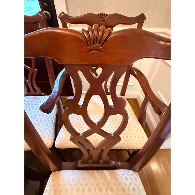 Thomasville Set of 8 Thomasville Winston Court Chippendale Chairs For Sale - Image 4 of 11
