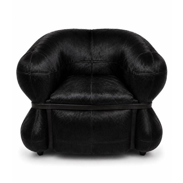Contemporary Zep Chair in Leather by Christophe Perichon For Sale - Image 3 of 9