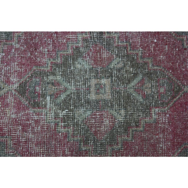 1970s Turkish Red Medallion Doormat Rug For Sale - Image 9 of 13