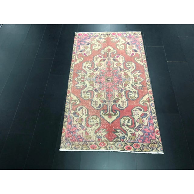 Handmade wool and cotton rug in Turkish Anatolia Carpet, Vintage Oushak Rug, Turkish Vintage Anatolian Rug, Handmade wool...