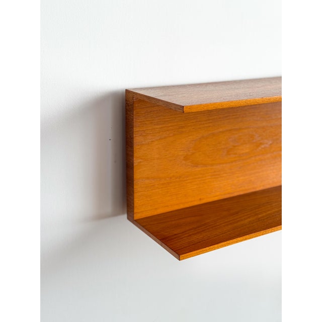 Floating U-Shaped Wall Shelf in Teak by Walter Wirz for Wilhelm Renz, 1960s For Sale - Image 11 of 15