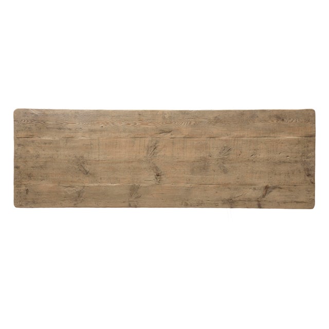 Late 20th Century Reclaimed Elm Dining Table With Limb Legs For Sale In Dallas - Image 6 of 7