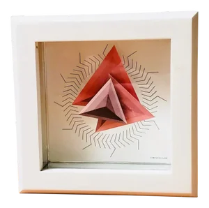 1980s PostModern Douglas Chalk Wall & Mantle Clock Triangular Hands, London,UK