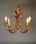 Gold Vintage Five Light Chandelier attributed to Hans Kögl, 1970s For Sale - Image 8 of 8