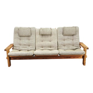 Dymling Three-Seater Pine Sofa by Yngve Ekström for Swedese, 1970s For Sale