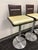 Set of 3 MCM Allermuir "Scoop" Swivel Bar Stools Authentic Made in Uk For Sale - Image 10 of 12