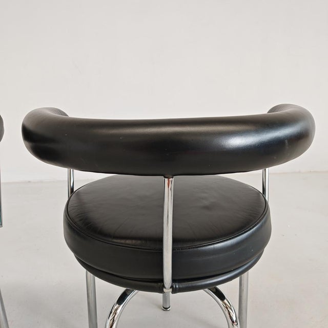 LC7 Swivel Armchairs by Charlotte Perriand for Cassina, 1980s, Set of 2 For Sale - Image 17 of 18