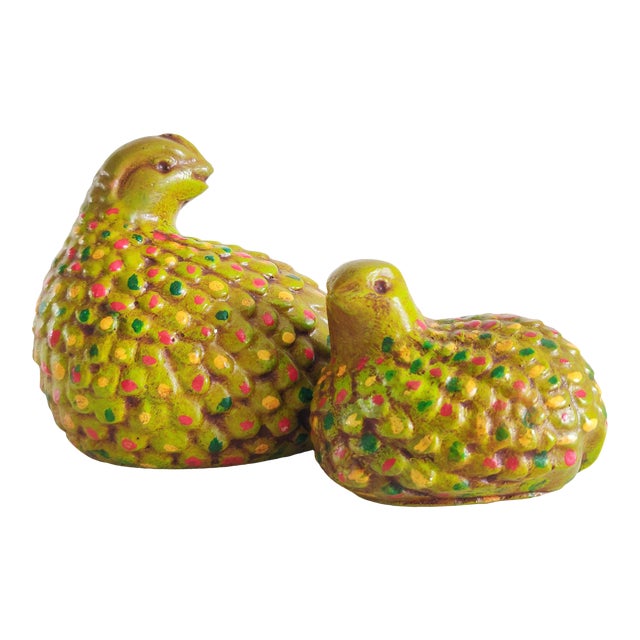 Vintage Ceramic Quail Figurines a Pair Chairish