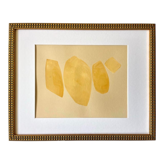 2026 "Ambra" Abstract Minimalist Painting on Paper by Artist r.k. Red For Sale