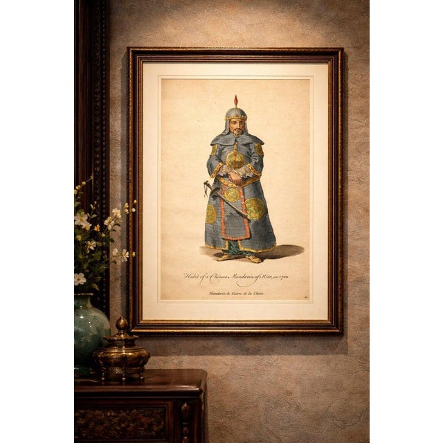 Chinese Mandarin Officer of War, Antique Print, Jefferys 1749 This striking engraving portrays a Chinese Mandarin of War,...