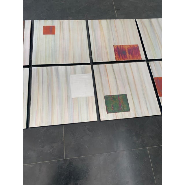 Abstract Metal Panels in Iridescent Paints, 1980s, Set of 10 For Sale - Image 6 of 15