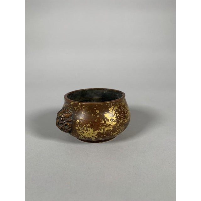 18th Century Bronze incense burner "gold Splash" Qianlong period (1735-1796) For Sale - Image 5 of 9