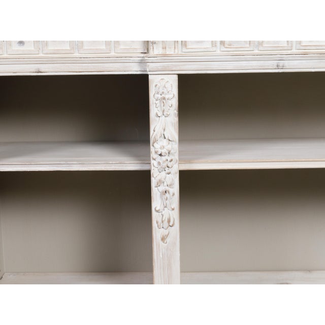Pair of English 19th Century Neoclassical Style Painted and Carved Pine Shelves For Sale In Atlanta - Image 6 of 11