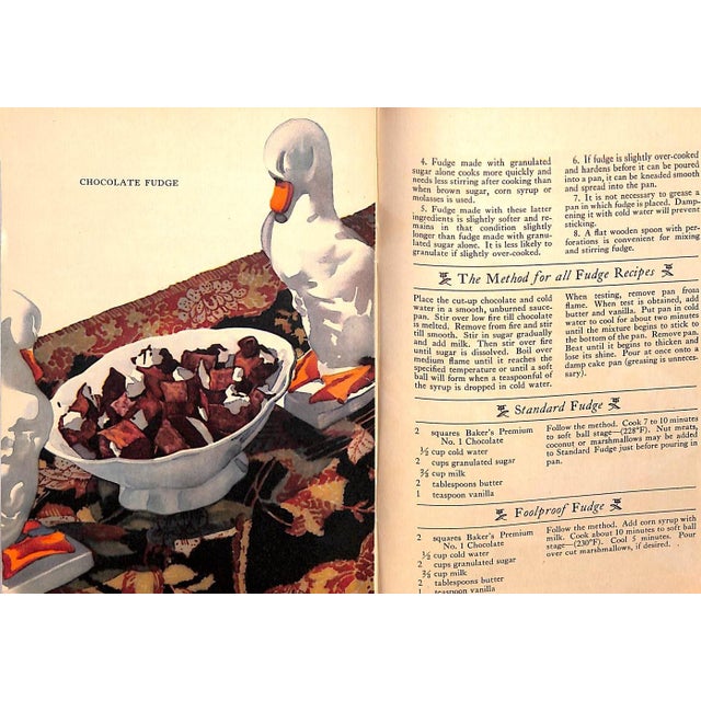 Traditional 1920s Famous Recipes for Baker's Chocolate and Breakfast Cocoa For Sale - Image 3 of 12