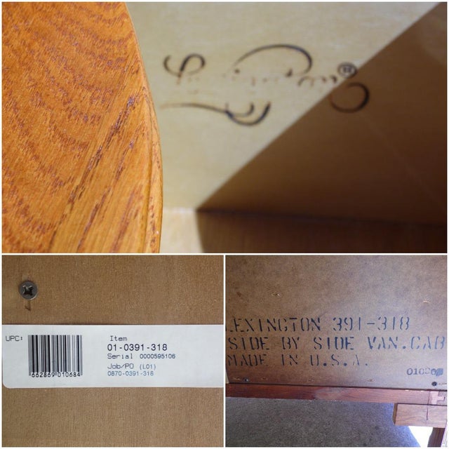 Lexington Victorian Sampler Oak Side by Side Secretary Desk