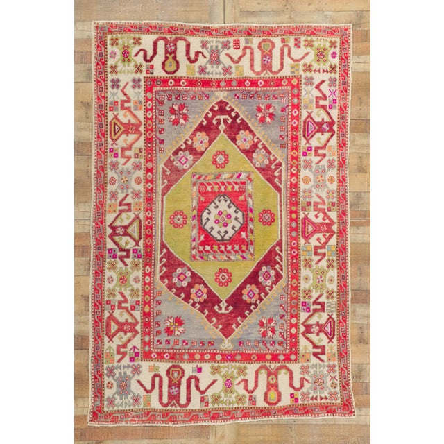 Vintage Turkish Oushak Rug - 05'10 X 08'11 For Sale - Image 9 of 10