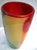Glamorous Mid-Century Cased–Glass Block Vase With Red Interior - Makora Krosno Poland For Sale - Image 4 of 17