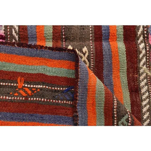 Vintage Wool Area Kilim Rug For Sale - Image 11 of 12