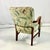 Cornflower Blue 1990s Vintage Neoclassical Acanthus Leaf Upholstered Open Arm Side Accent Chair For Sale - Image 8 of 11