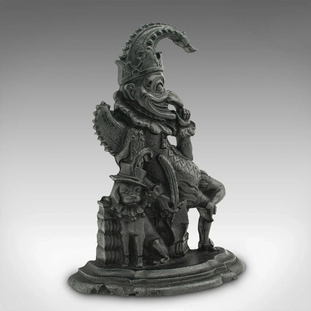 1880s Victorian Antique Mr Punch Doorstop, English, Cast Iron, Figure, Door Keeper For Sale - Image 11 of 11