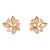 Vintage 1980s Signed Yves Saint Laurent Coral Enamel & Pink Rhinestones Clip Earrings - 2 Pieces For Sale