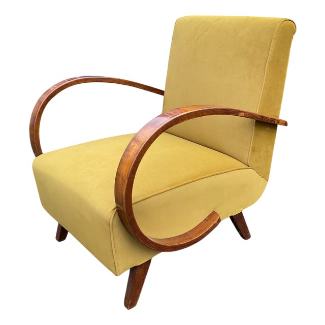 Art Deco Style Armchair by Jindrich Halabala for Up Závody, 1930s For Sale