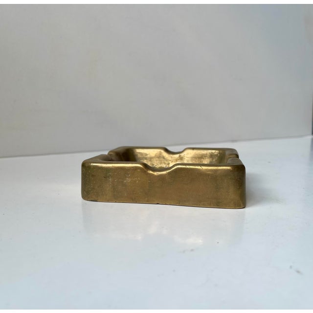 Vintage Brutalist Lauterbach Ashtray and Lighter Holder in Bronze, 1970s, Set of 2 For Sale - Image 6 of 11