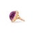 Early 21st Century 18k Yellow Gold Amethyst & Diamond Cocktail Ring Size 10 For Sale - Image 5 of 10