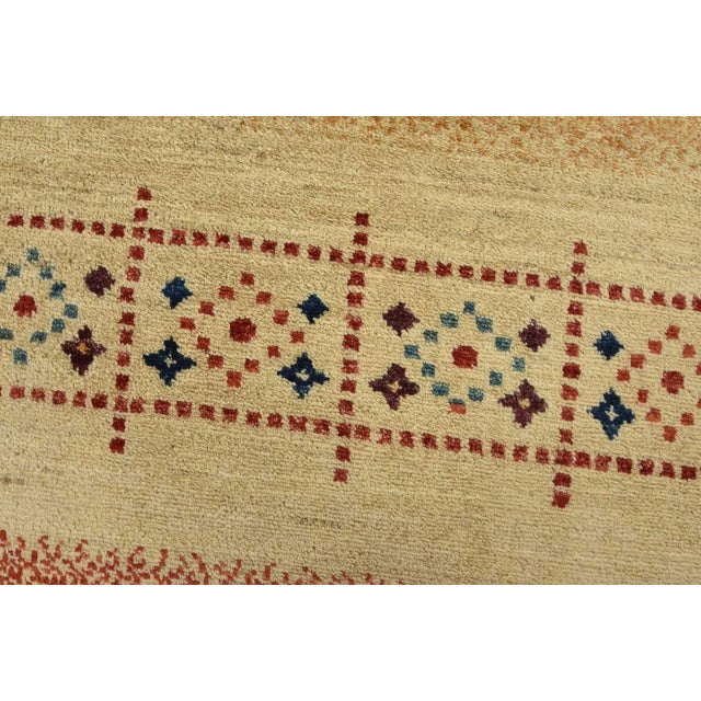 Gabbeh Rug 8’3” X 9’9” Multicolor Wool Hand-Knotted Oriental Carpet For Sale - Image 4 of 12