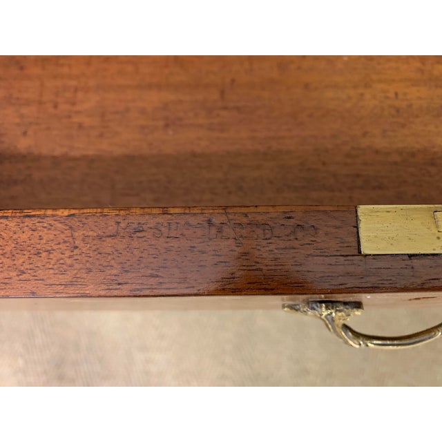 Victorian Inlaid Writing Desk by Jas Shoolbred, 1890 For Sale - Image 11 of 15